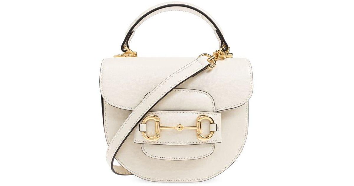 Gucci Horsebit 1955 Mini Bag in White | Lyst