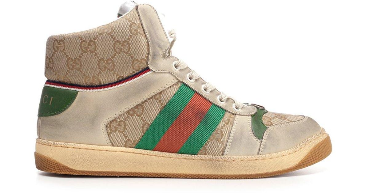 gucci men's original gg canvas high top sneakers