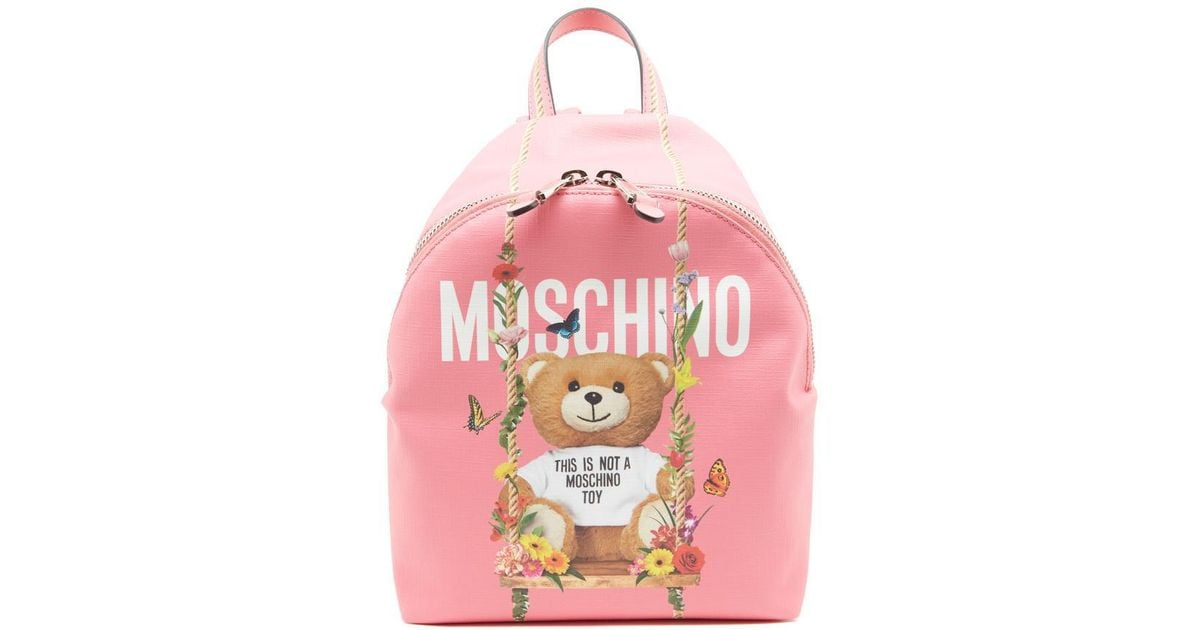 Moschino Teddy Backpack in Pink - Lyst