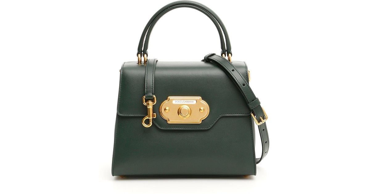 Dolce Gabbana Welcome Leather Tote Bag in Green Lyst Canada