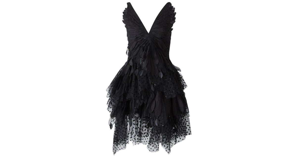 Zimmermann Rhythmic Fluted Mini Dress in Black Lyst