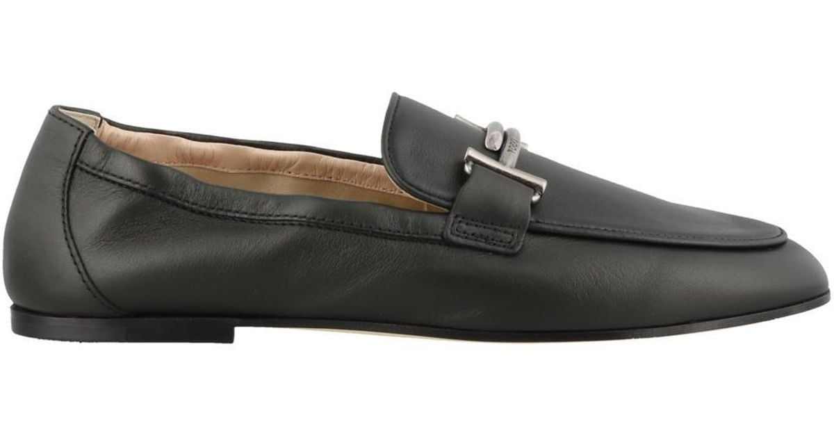 Lyst Tod's Double T Loafers in Black