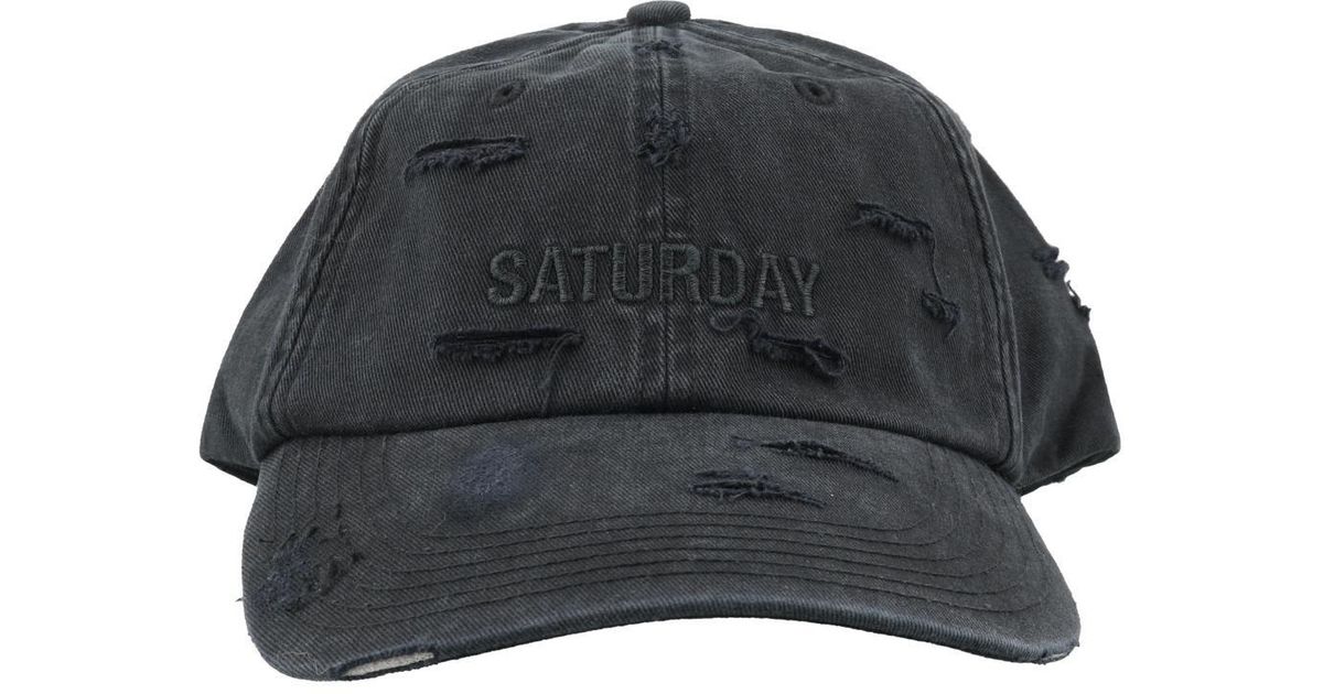 Vetements Saturday Embroidered Baseball Cap in Gray for Men | Lyst