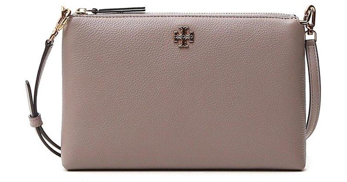 Tory Burch Kira Topzip Crossbody Bag in Gray Lyst