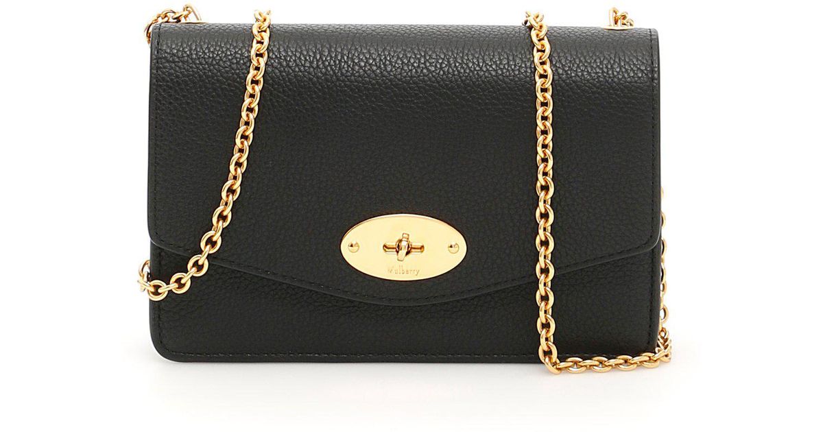 mulberry black chain bag