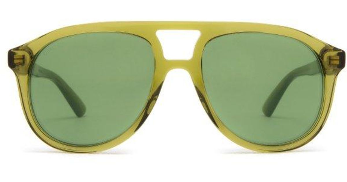 Gucci Sunglasses in Green for Men | Lyst UK