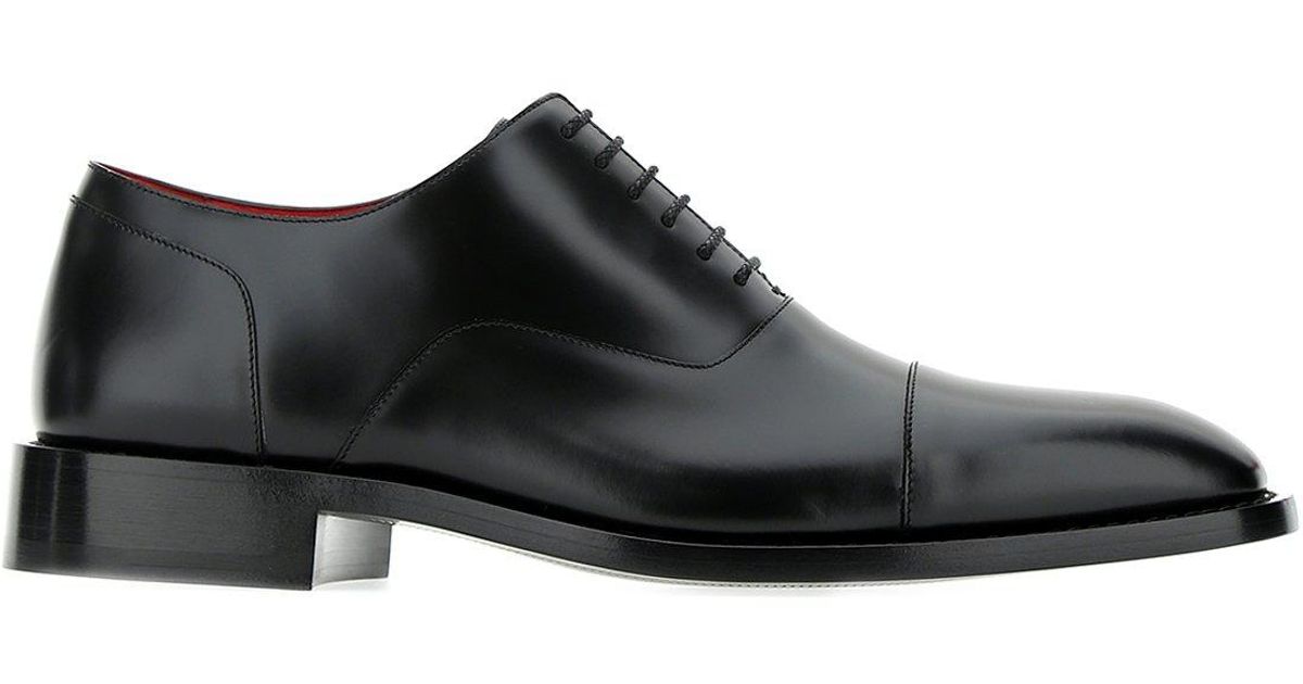 Balenciaga Leather Jewel Embellished Lace Up Shoes in