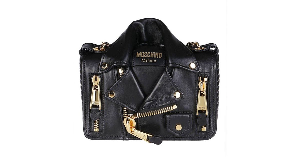 Moschino Leather Jacket Shoulder Bag In Pink | ModeSens
