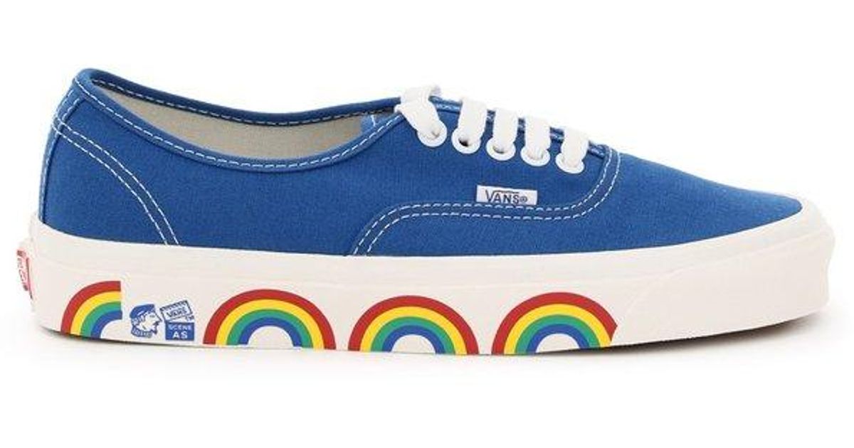 rainbow lace up vans