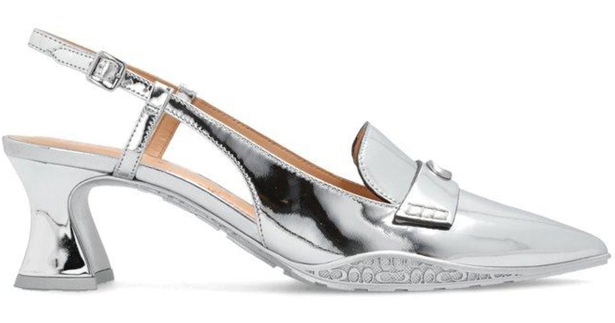 COACH Nikola Slingback Pumps in White Lyst UK
