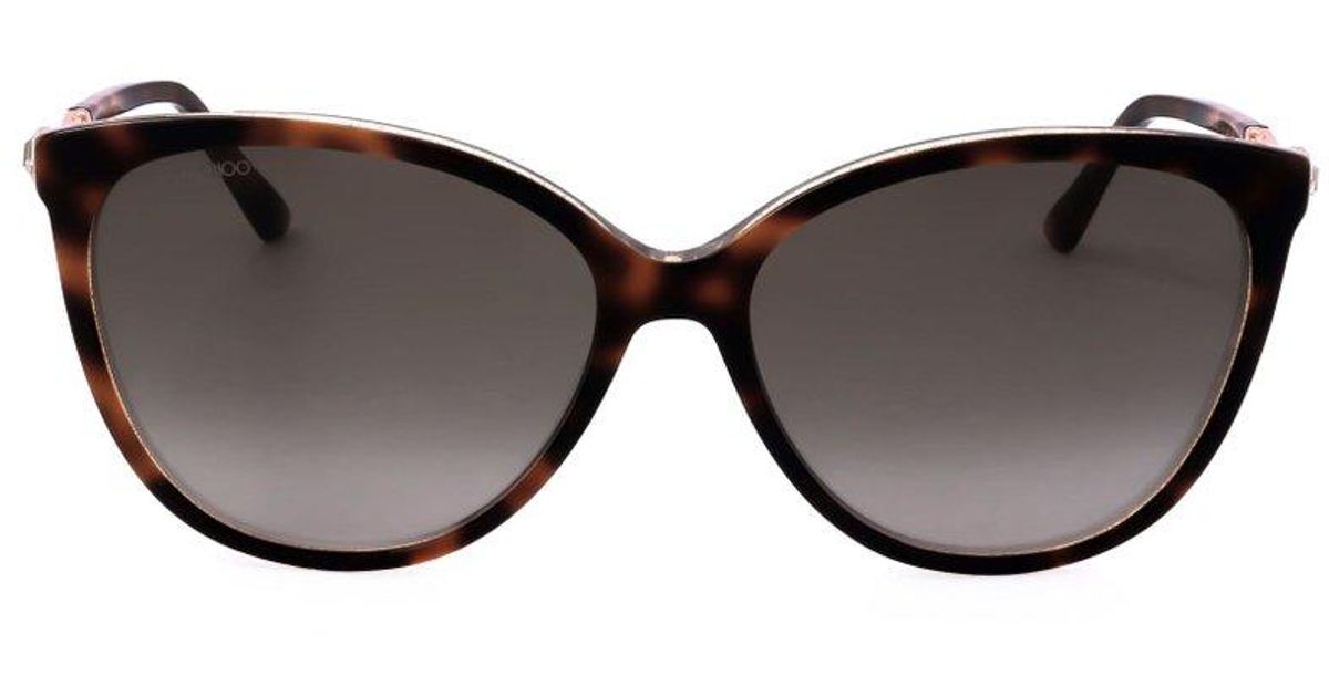 Jimmy Choo Lissa Cateye Frame Sunglasses in Black Lyst UK