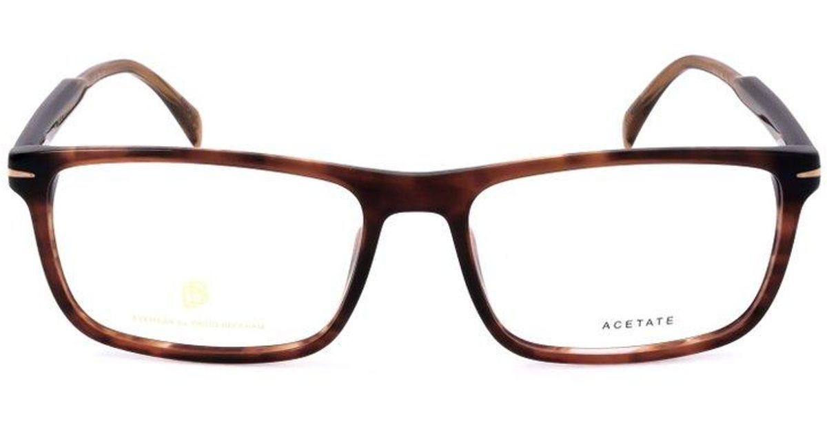Rectangular Rim Designed Glasses David Beckham Rectangular Frame Full Rim Optical Glasses in Black for ...