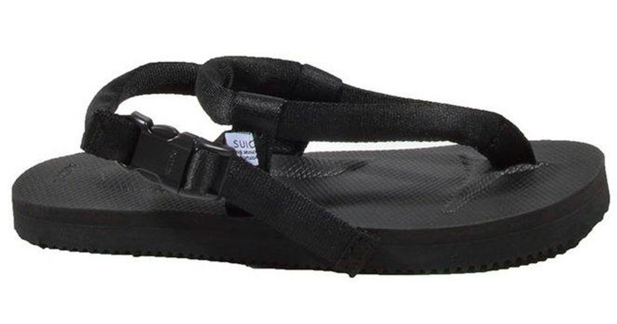 Suicoke Synthetic Kat-2 Slingback Logo Detailed Thong Sandals in Black ...