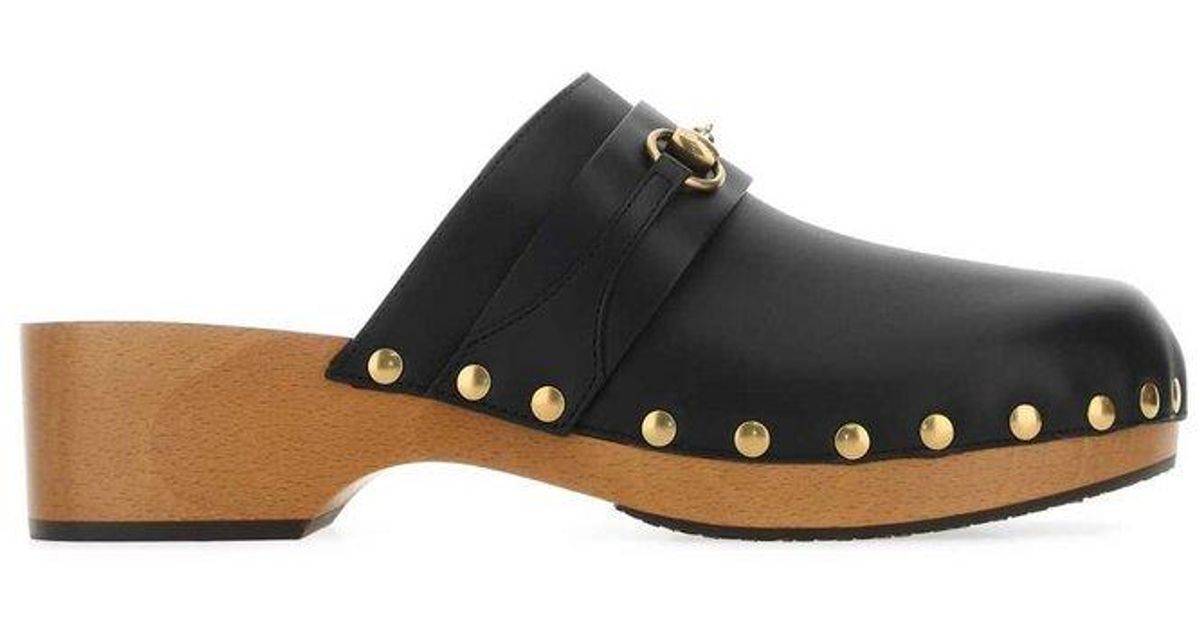 Gucci Horsebit Clogs in Black for Men Lyst