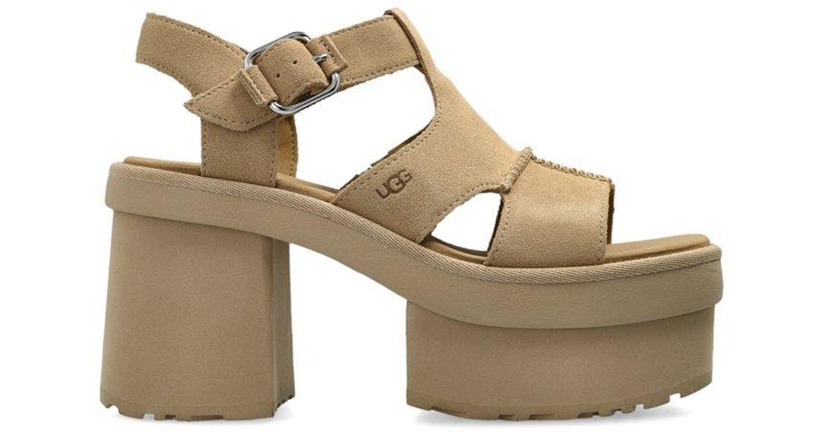 完売前に!!☆UGG☆New Heights Platform T-Strap UGG New Heights Platform T-Strap Suede Sandals | Dillard's