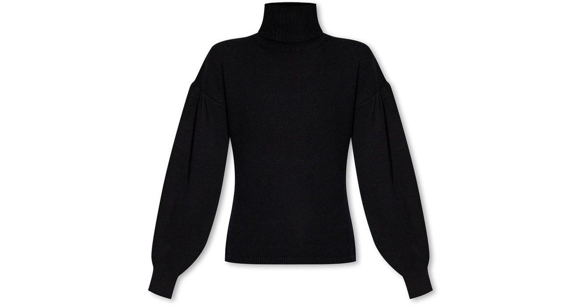Max Mara Maldive Wool Turtleneck Sweater in Black | Lyst