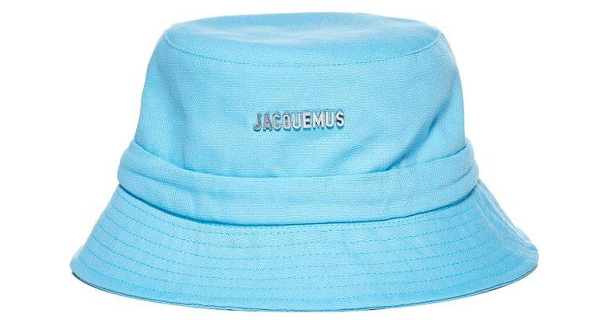 Jacquemus Cotton Le Bob Gadjo Bucket Hat in Blue | Lyst