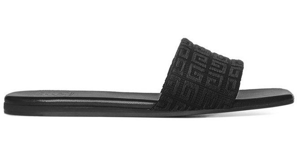 Givenchy 4g Jacquard Opentoe Slides in Black Lyst Canada