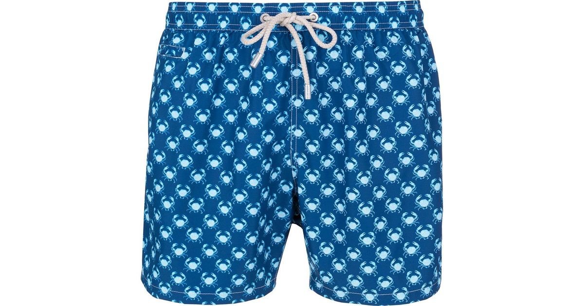 Mc2 Saint Barth All-over Patterned Drawstring Swim Shorts in Blue for ...