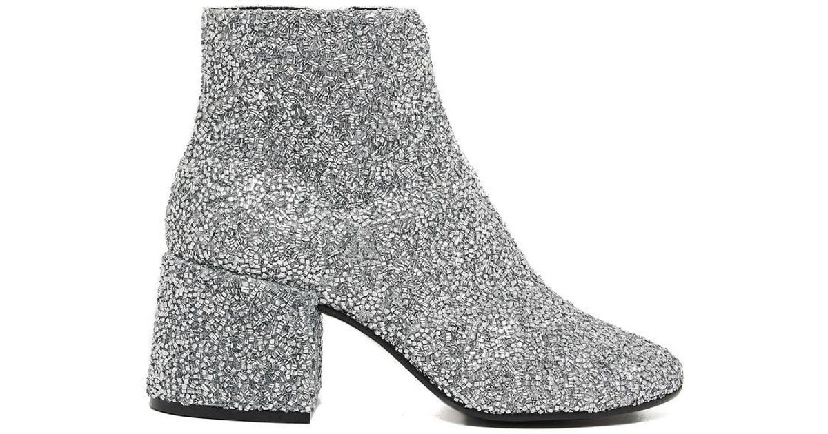 glitter ankle boots