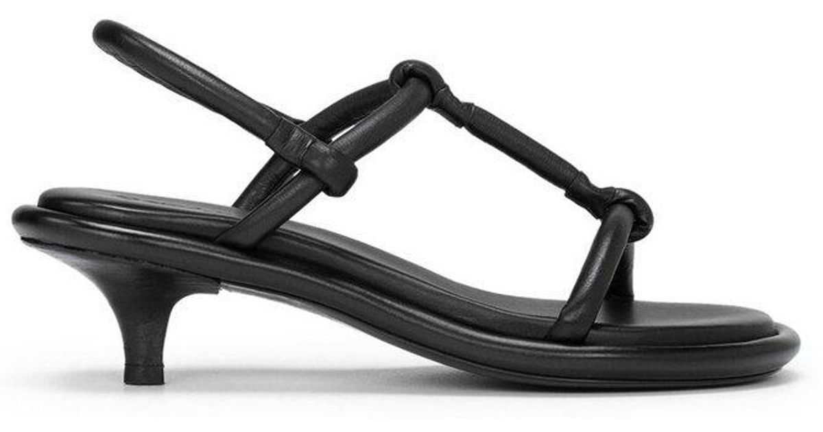 Marsèll Logo Embossed Slingback Sandals in Black | Lyst