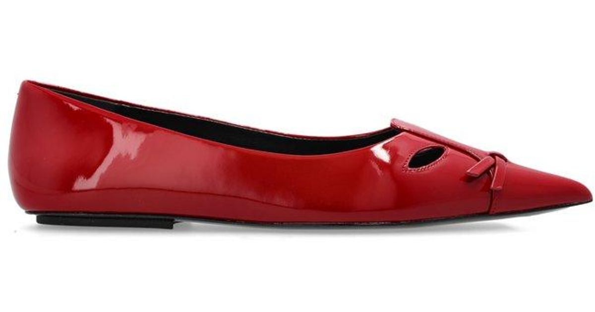 フラットシューズ The Kat Ballerinas - Marc Jacobs - Leather - Red Marc Jacobs The Kat Ballerina Shoes | Red | FARFETCH