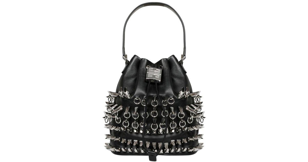 Givenchy 4g Studded Bucket Bag in Black | Lyst