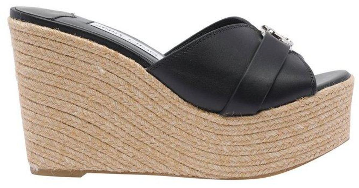 Jimmy Choo Leda Wedges Sandals in Brown | Lyst Canada