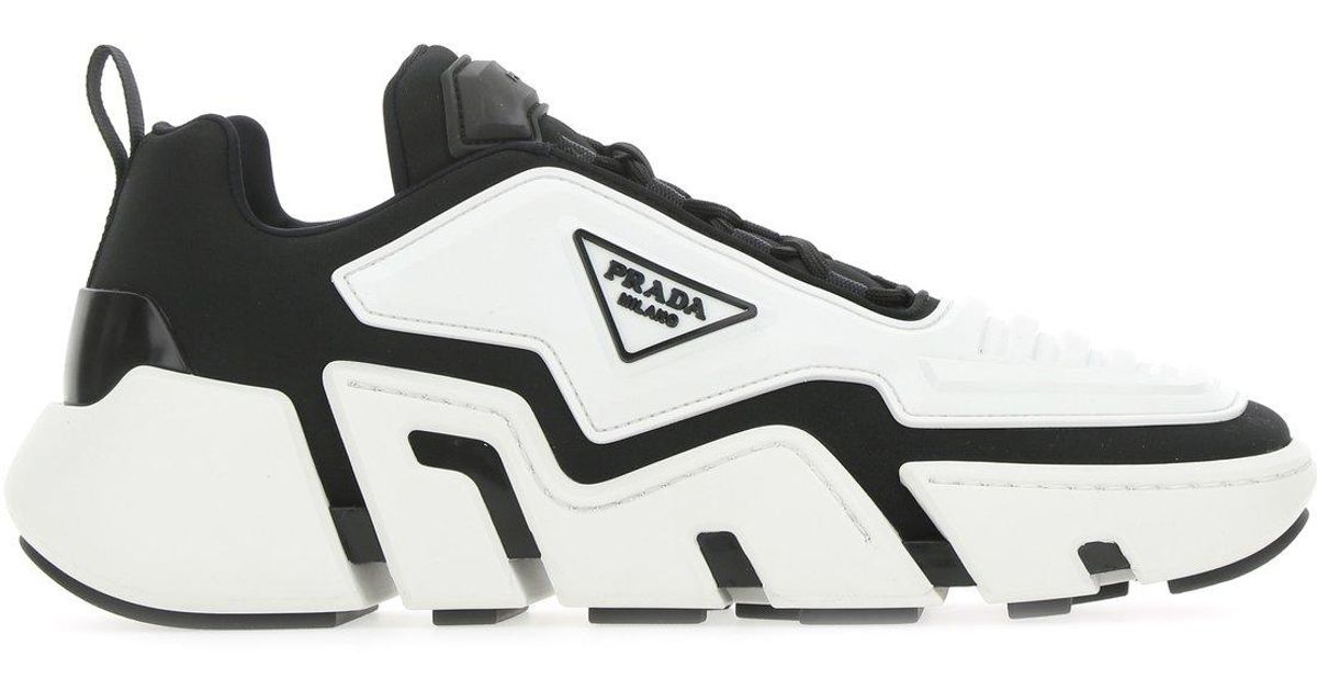 prada triangle logo sneakers