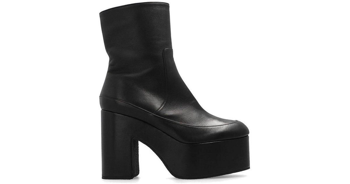 Dries Van Noten Platform Ankle Boots in Black | Lyst