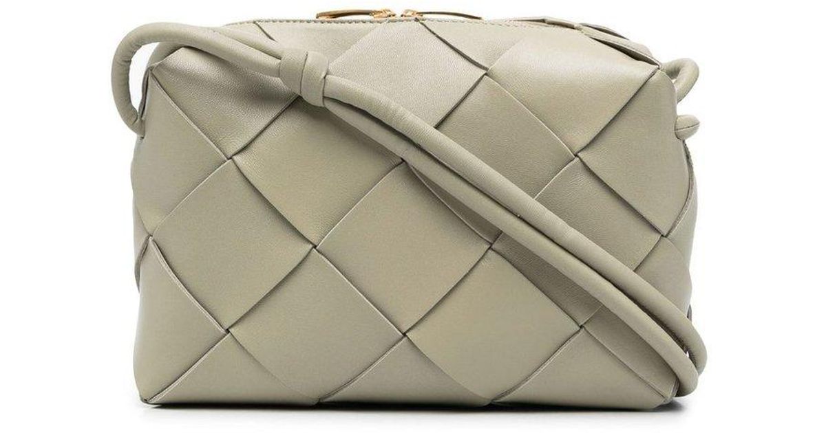 Bottega Leather Small Cassette Camera Bag in Green Lyst Canada