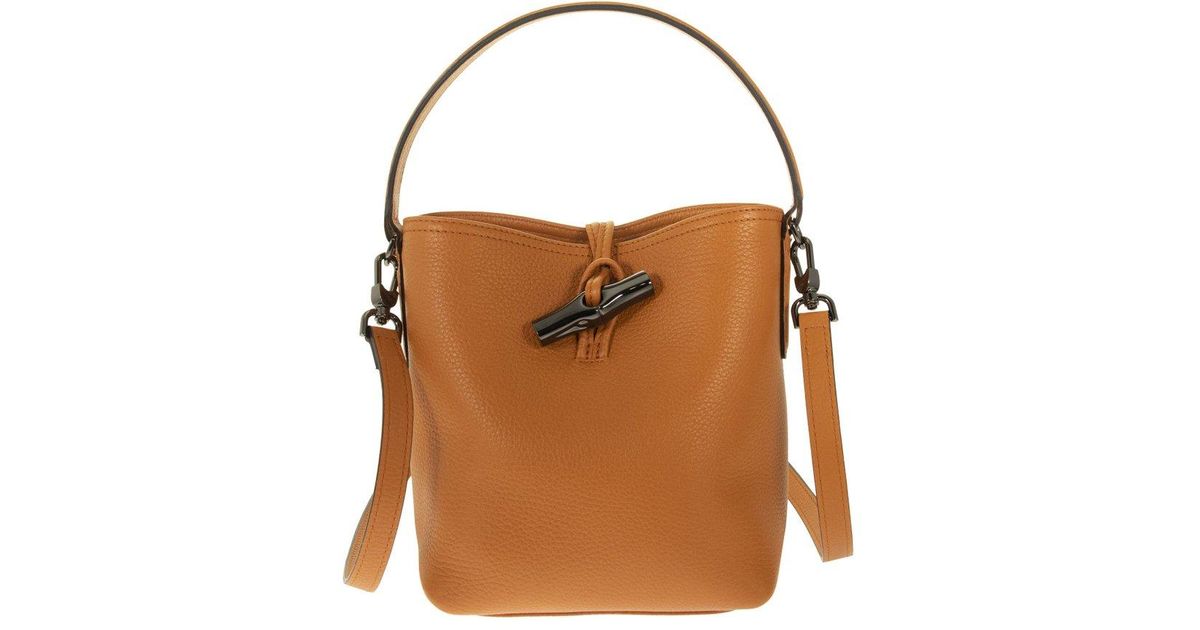 Longchamp Roseau Essential Bucket Bag S in Brown Lyst