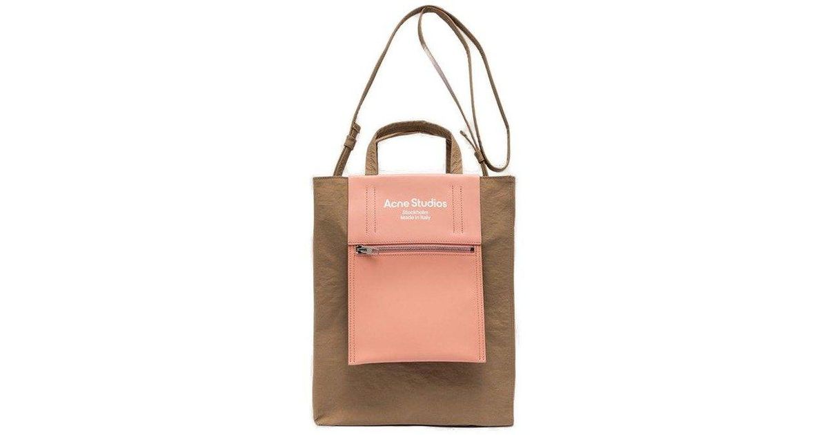 ☆Acne Studios☆ Papery Nylon Tote 2wayトート BROWN/PINK♪ Papery Nylon Tote Bag - Brown/Pink – Feature