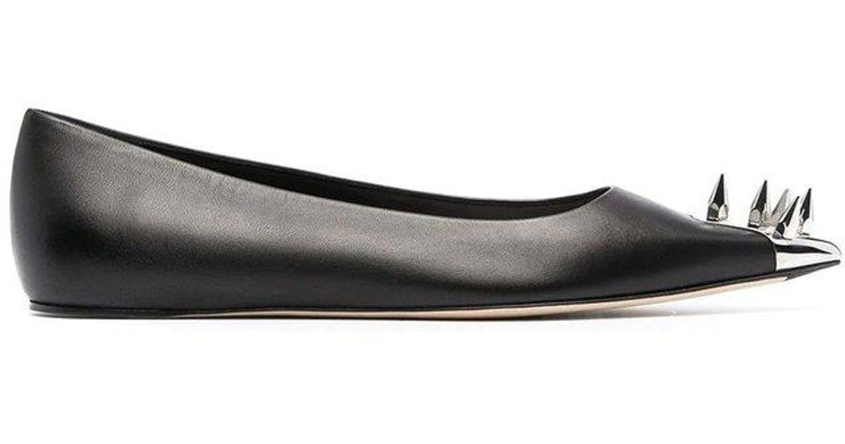 Alexander McQueen Spike Stud Ballerina Flats in Black Lyst