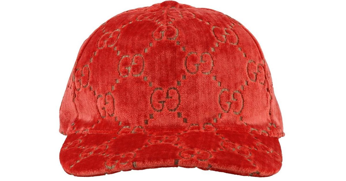 gg velvet baseball cap