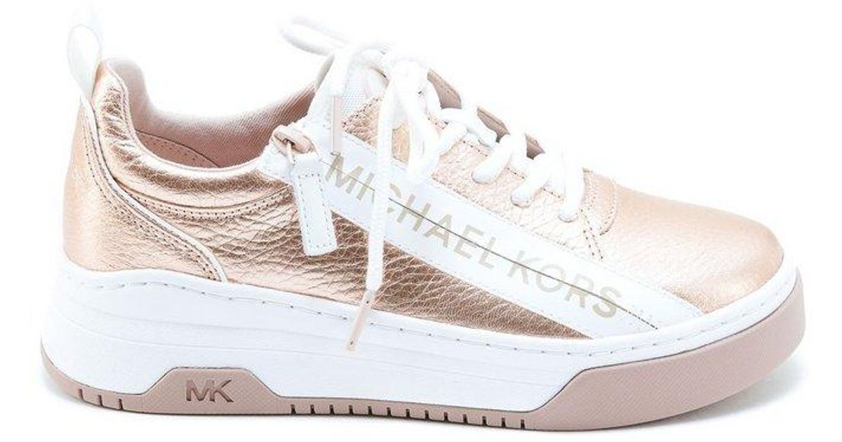 MICHAEL Michael Kors Alex Zip Detailed Sneakers in Metallic | Lyst