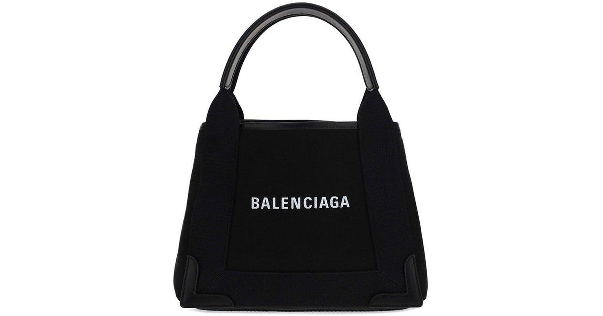 Balenciaga Navy Cabas Xs Tote Bag in Black | Lyst Canada