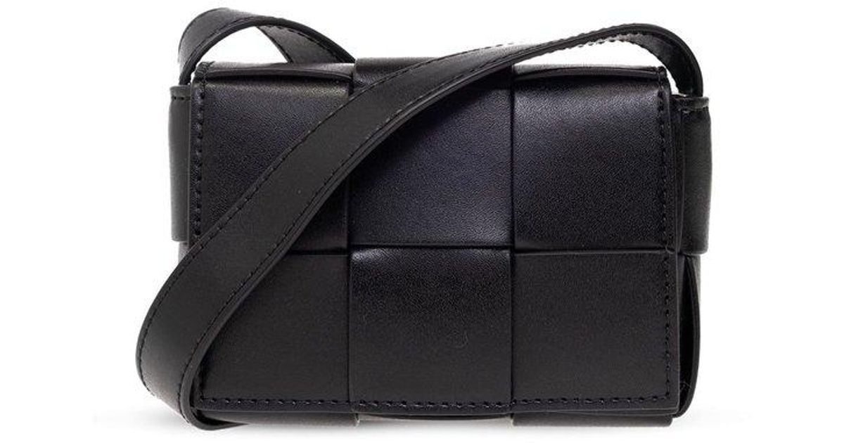 Bottega Veneta 'Cassette Micro' Shoulder Bag in Black for