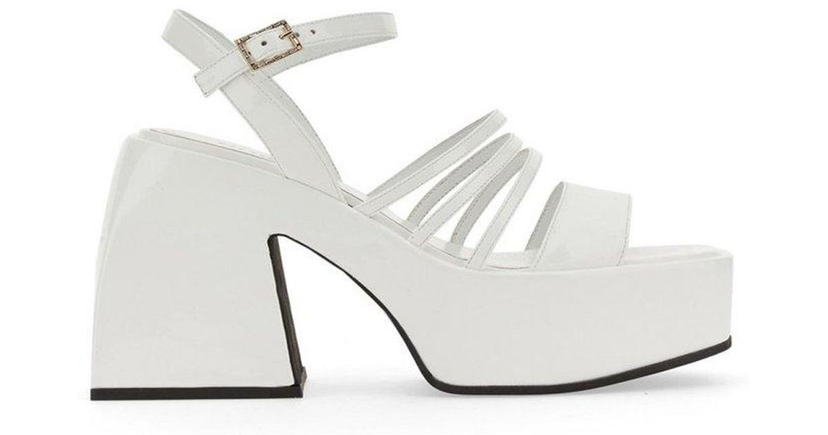 サンダル・ミュール NODALETO Bulla Chibi Sandals - Nodaleto - White - Leather Nodaleto Bulla Chibi Sandals - White - Leather | ModeSens