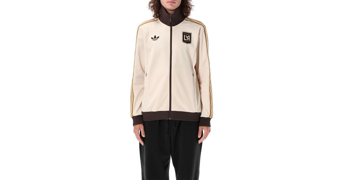 adidas Los Angeles Fc Beckenbauer Track Top in Natural for adidas Los Angeles Fc Beckenbauer Track Top in Natural for