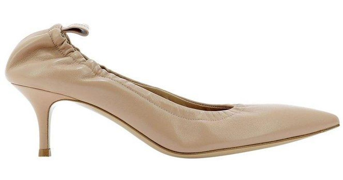 Gianvito Rossi Alina Pointed Toe Pumps in Natural Lyst UK