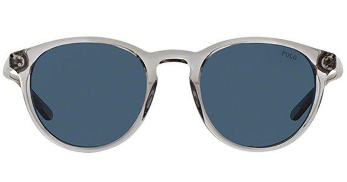 Polo Ralph Lauren Round Frame Sunglasses in Blue Lyst