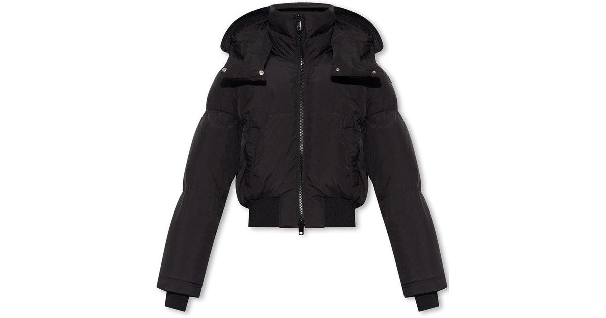 [DIESEL] W-PEYT JACKETS ☆送料込☆ W-PEYT-SHORT-NEW-P1 Hooded down jacket in crinkled nylon