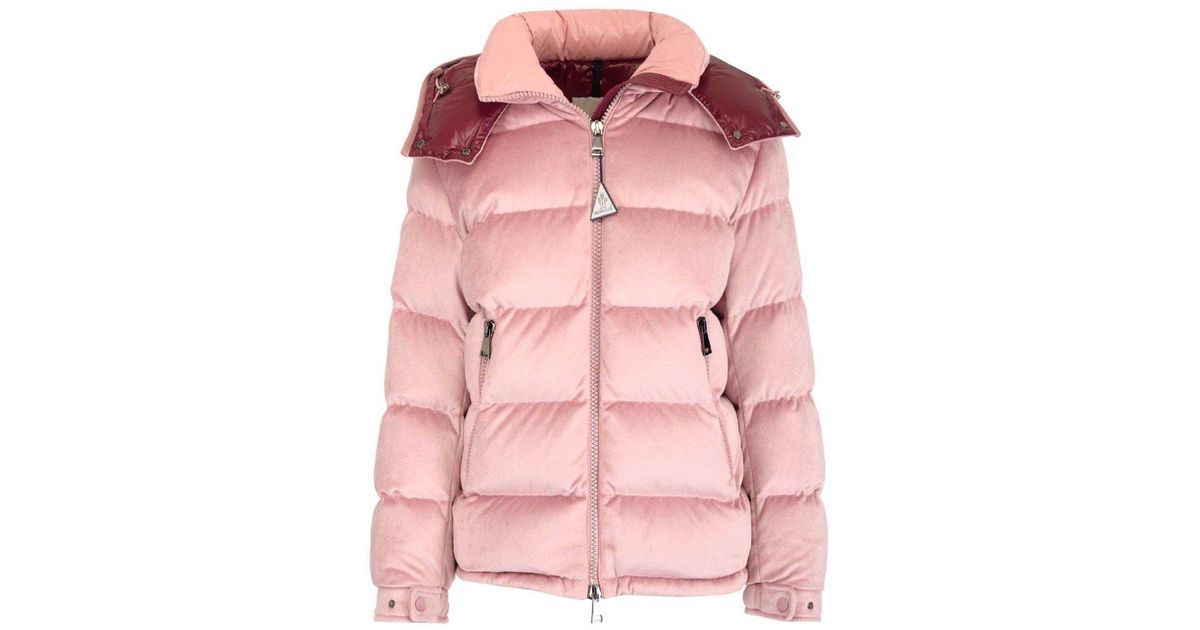 Moncler Synthetic Holostee Hooded Puffer Jacket in Pink | Lyst