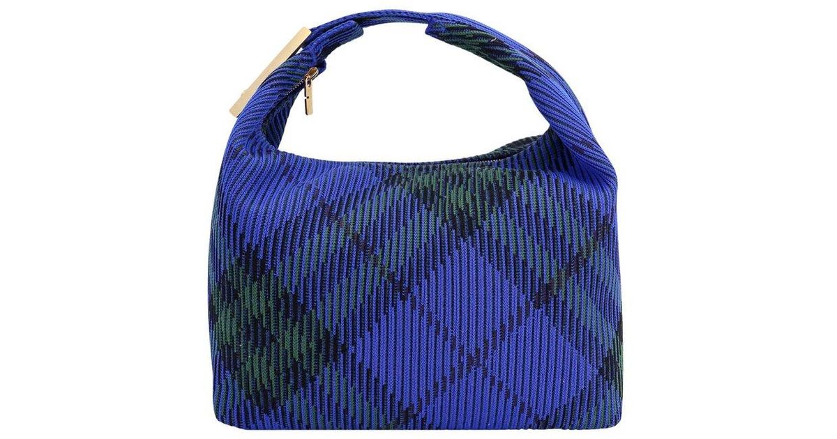 Burberry Medium Peg Check-Pattern Zipped Shoulder Bag in