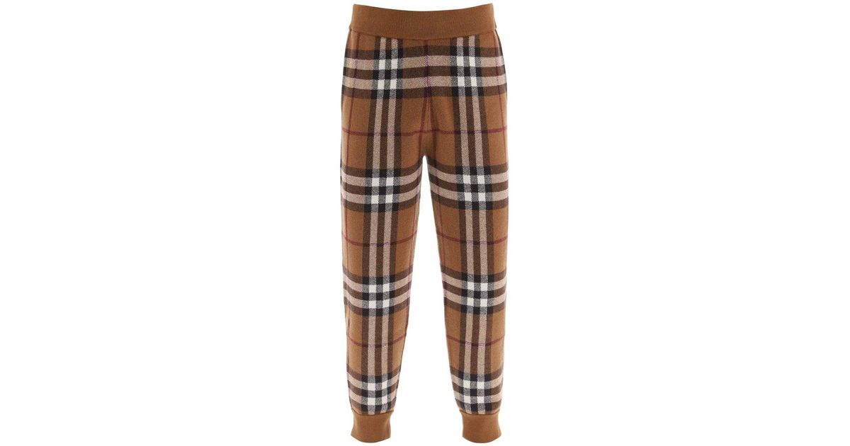 Burberry Checked Tapered Pants for Men | Lyst