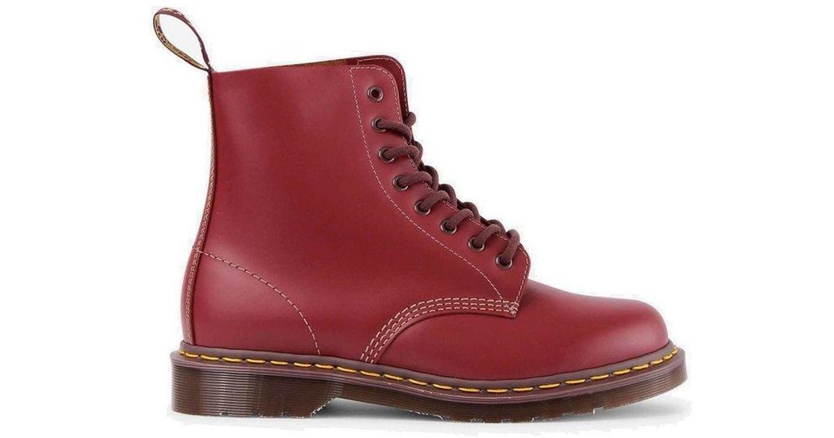 Dr. Martens Vintage 1460 Ankle Boots in Red for Men | Lyst
