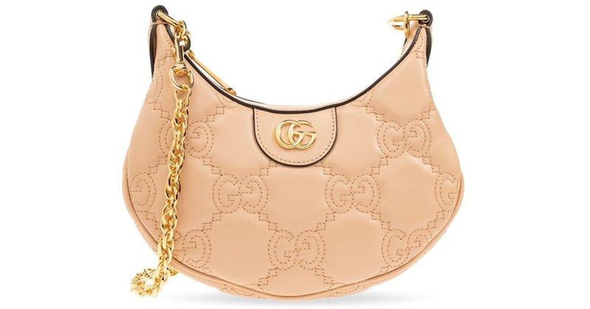 Gucci Quilted Shoulder Bag in Natural Lyst