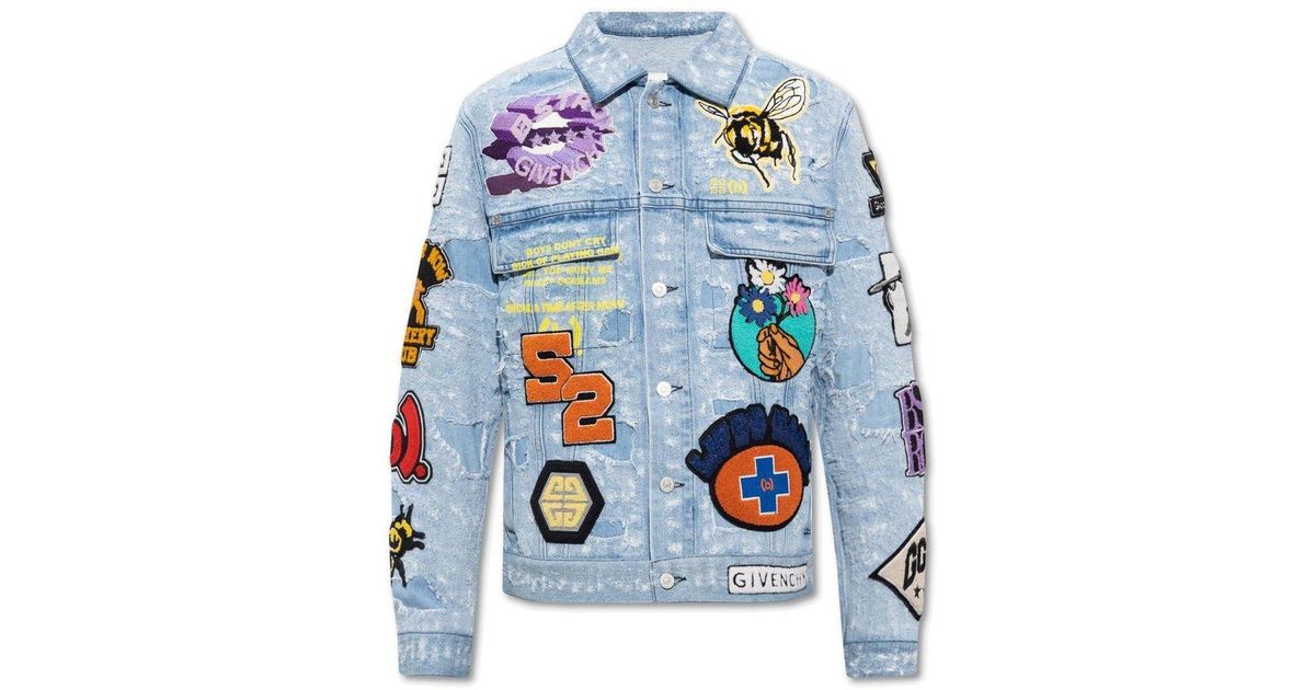 Givenchy X Bstroy Destroyed Denim Jacket in Blue for Men Lyst