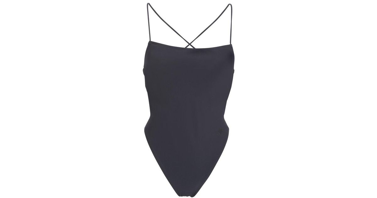 Tory Burch Tie-back One-piece Swimsuit From in Blue | Lyst